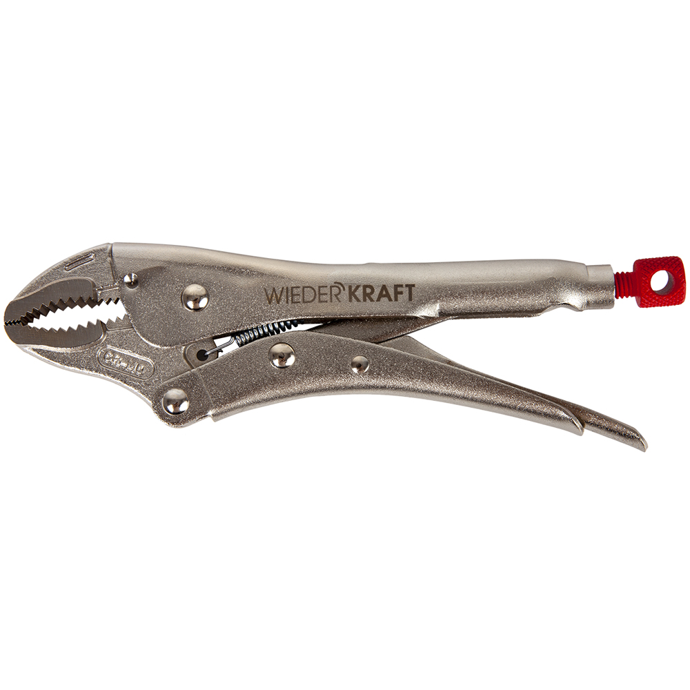 WDK-65103 Зажим  сварочный  С-образный  с  тонкими губками с фиксатором.  Струбцины сварочные. Wiederkraft