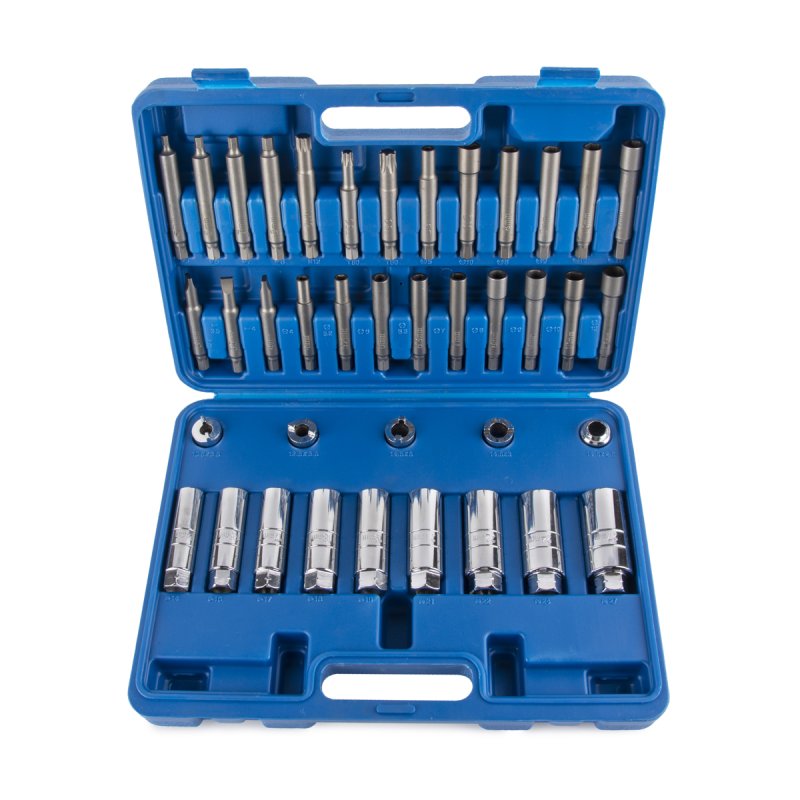 WDK-214590 Набор головок и вставок для разборки и сборки стоек амортизаторов, набор 39 пр. (VW, AUDI Wiederkraft