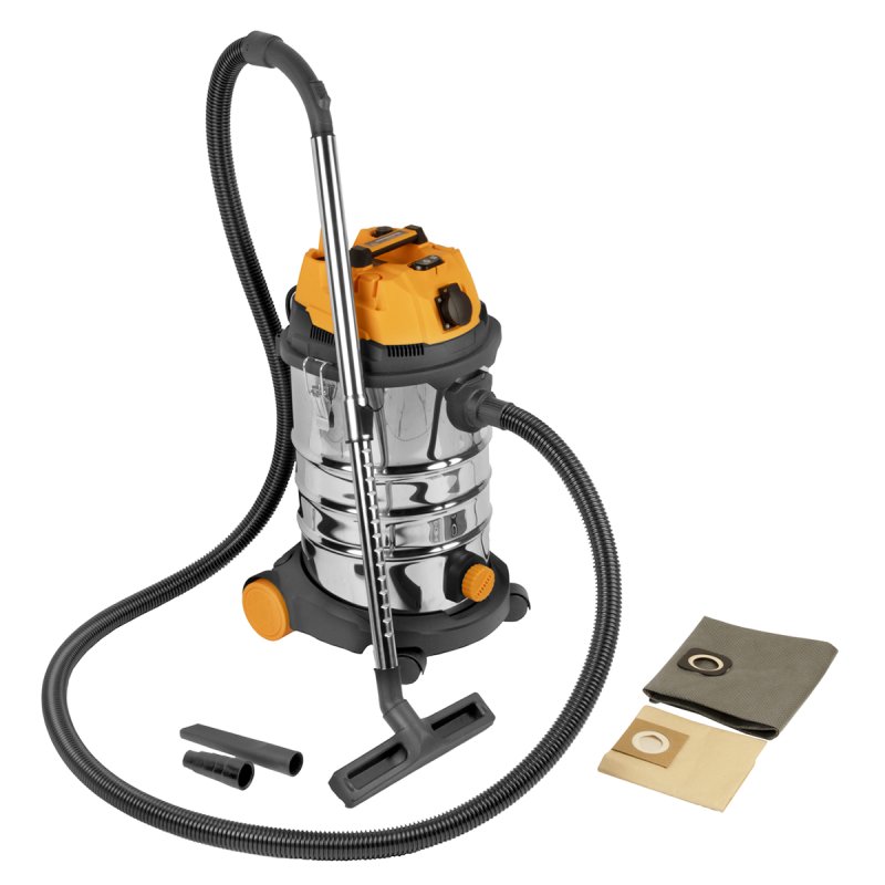 WDK-DUSTER L+ Промышленный пылесос 1600 Вт / 30 л, с подключением электроинструмента