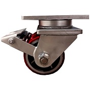 SCpb 85 MAX-2 Сверхбольшегрузная поворотная колёсная опора с тормозом, полиуретан, г/п 3800 кг, д. 250 (VILS)