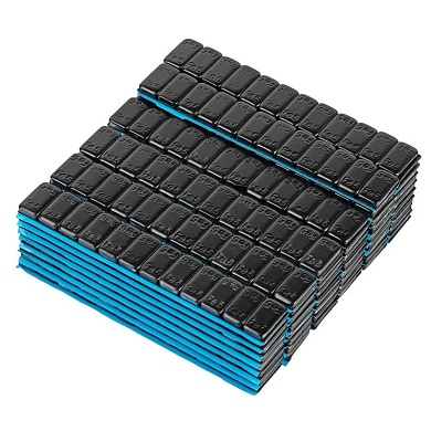 Грузики самоклеящиеся (12х5 г) Fe закругленные L=14 см, черные, 50 лент NORDBERG W5FR3B