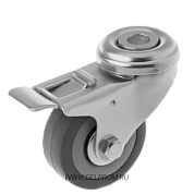 SChgb 55 Аппаратная колесная опора с тормозом с.р. под болт м12 д125 (VILS)