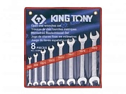 Набор рожковых ключей,  8 предметов king tony 1108mr