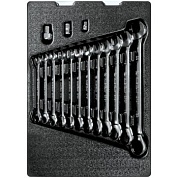 KING TONY Набор комбинированных трещоточных ключей, 8-22 мм, ложемент, 15 предметов KING TONY 9-10115MR