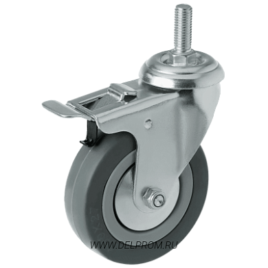 SCtgb 93 Аппаратная колесная опора с тормозом с.р. с болтом м10 д75 (VILS)