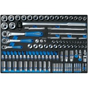 KING TONY Набор торцевых головок 1/4", 3/8", 1/2" с принадлежностями, ложемент, 103 предмета KING TONY 9-9503MRV01