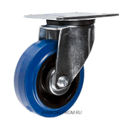 SRCL 42 Поворотная колёсная опора синяя резина д100 (VILS)