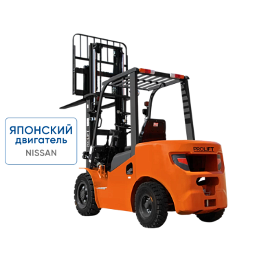 Бензиновый погрузчик CPQD25-RCK2 с японским двигателем, свободным подъемом и боковым смещением вил