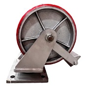 SCpb 90 MAX-2 Сверхбольшегрузная сдвоенная поворотная колёсная опора с тормозом, полиуретан, г/п 4200 кг, д. 300 (VILS)