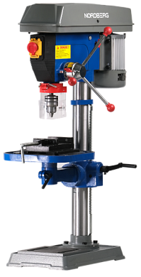 NORDBERG СТАНОК СВЕРЛИЛЬНЫЙ ND1660 (750Вт, 16мм, макс расст до стола 410мм, 16 скоростей, тиски)