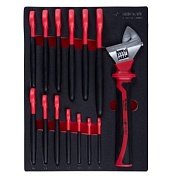 KING TONY Набор рожковых диэлектрических ключей, 8-24 мм, ложемент, 14 предметов KING TONY 9-901VE14MRV