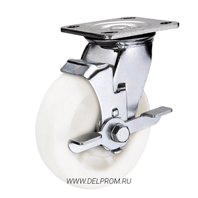 SCdnb 63 Большегрузная полиамидная поворотная колесная опора, с тормозом д150 (VILS)