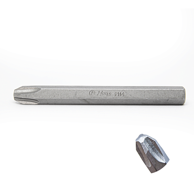 Бита для шуруповерта шлицевая длинная, 022-8PH4, Hans