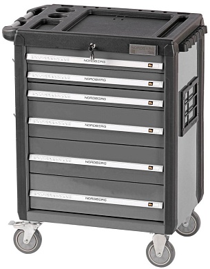 Тележка инструментальная, 6 выдвижных ящиков, серая NORDBERG T6N(G)