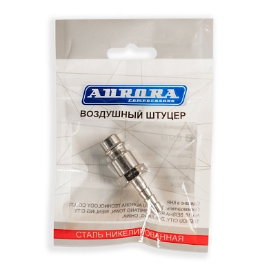 Штуцер папа ёлка d.6мм M, никелированная сталь, уп. 1шт