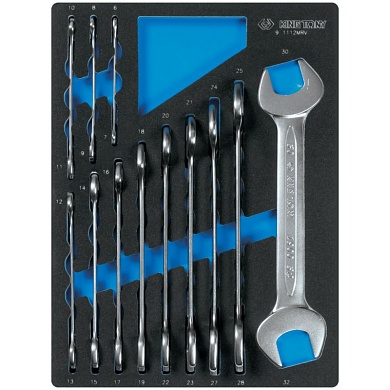 KING TONY Набор рожковых ключей, ложемент, 12 предметов KING TONY 9-1112MRV