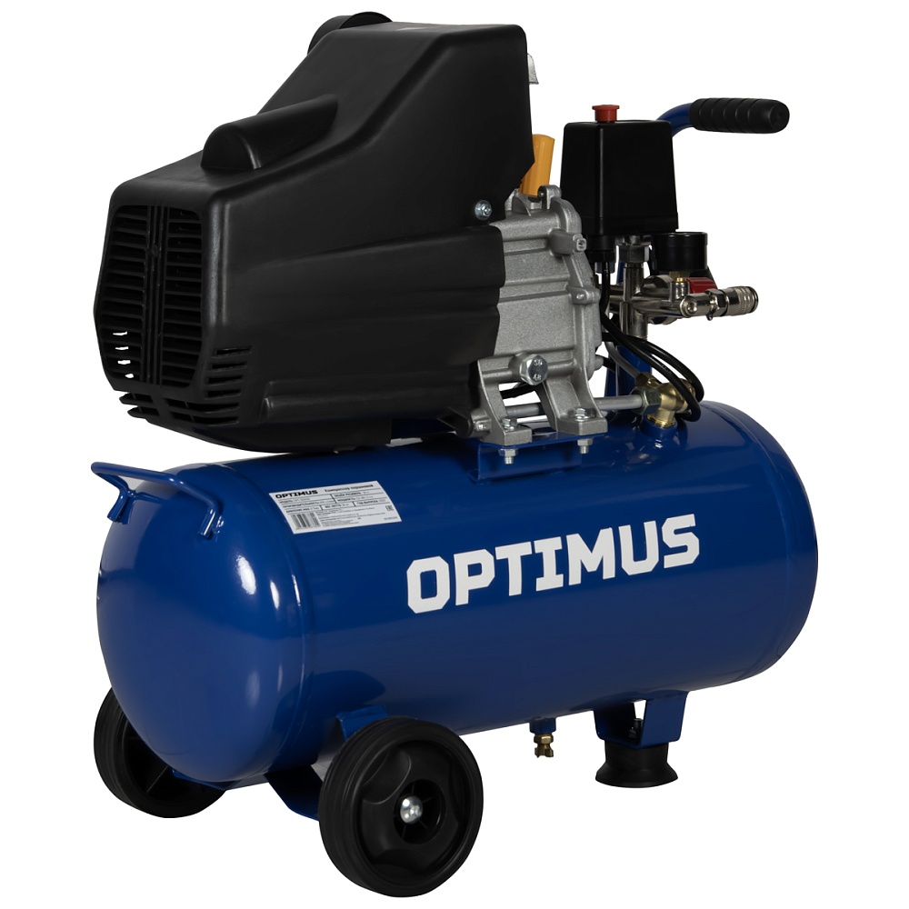 OPT-302430 Компрессор поршневой, 300л/мин, 2.2кВт, 220в, ресивер 24л OPTIMUS