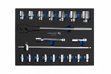 Набор инструментов с трещоткой 3/4", 20 шт., ложемент EVA