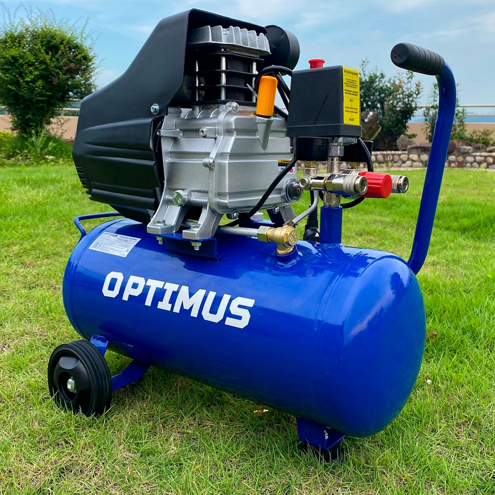 OPT-302430 Компрессор поршневой, 300л/мин, 2.2кВт, 220в, ресивер 24л OPTIMUS