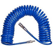 Шланг пневматический спиральный 8х12 мм, 20 м, полиуретановый, фитинги KING TONY 79962-20