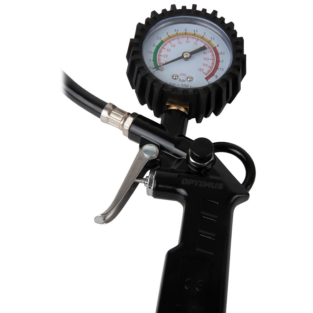 OPT-PI1020 Пистолет для накачки шин с аналоговым манометром 63 мм, max. 8 Бар. OPTIMUS