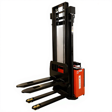 BPLW 1600 46 RAKUDA, Самоходный электрический штабелер, нагрузка 1600 кг., высота подъема 4500 мм, с платформой для оператора, АКБ 24в, зарядное устройство 24в/40а, контроллер Curtis