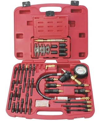 Компрессометр для дизельных легковых двигателей 0-70 бар, 38 пр. в кейсе