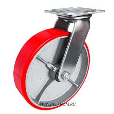 SCp 80 Большегрузная полиуретановая поворотная колесная опора д200 (VILS)