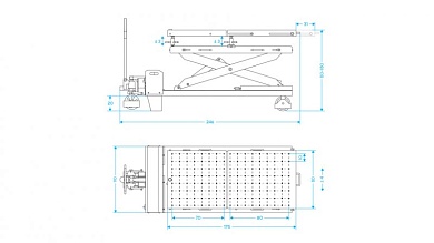 Стол подъемный электрогидравлический для АКБ электромобиля, 1200 кг NORDBERG N3T1501